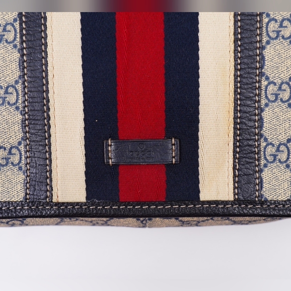 AS66❤️ GUCCI GG Plus Monogram Vintage Web Flap Messenger Bag - Picture 3 of 15